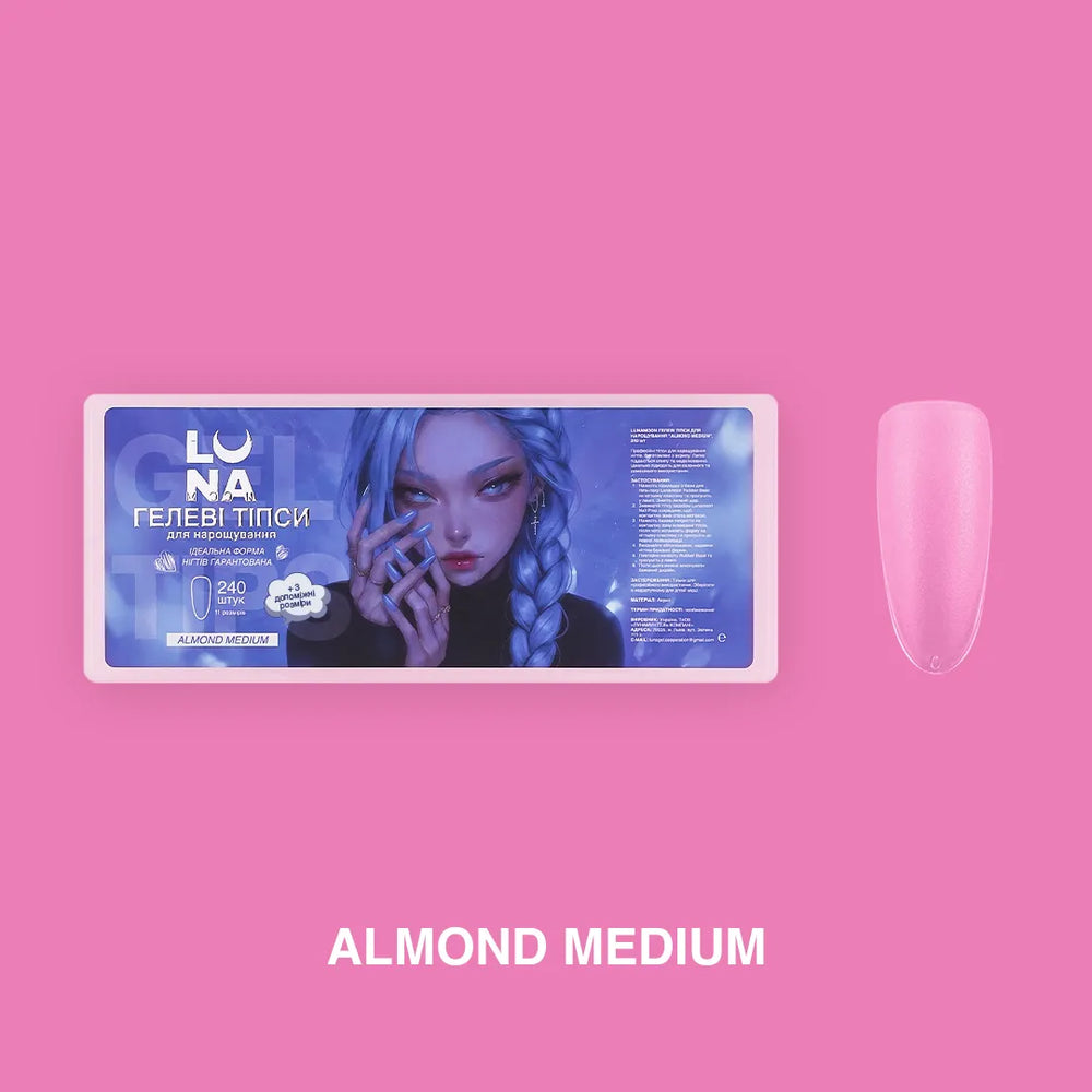 Gel Tips Almond Medium — 1